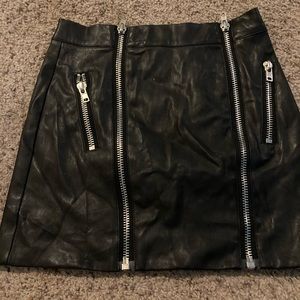 Vintage NastyGal Faux Leather Mini Skirt